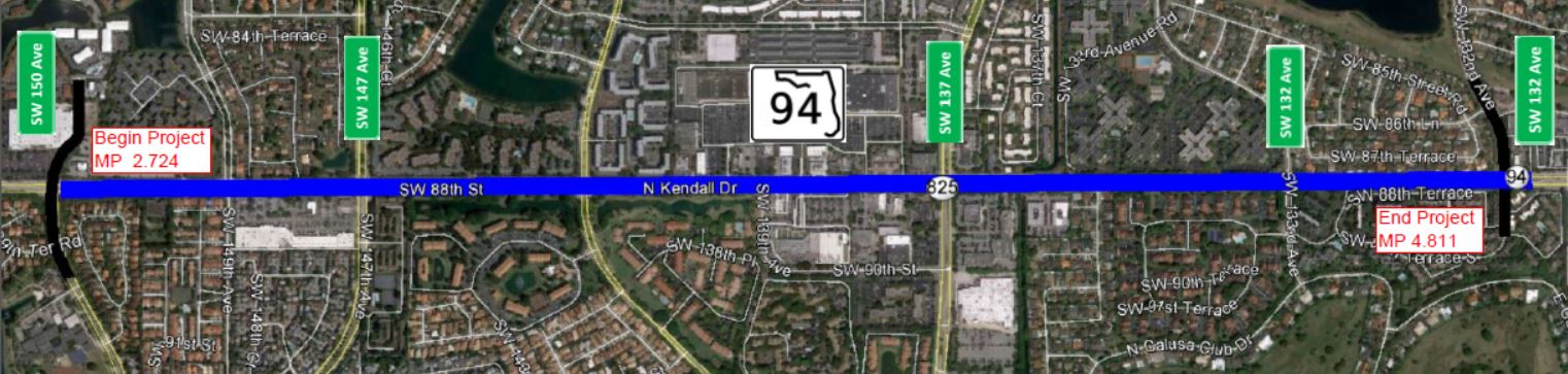 SR94 Kendall Drive Map